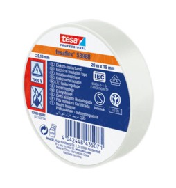 NASTRO ISOLANTE CERTIFICATO BIANCO 25MTX19MM