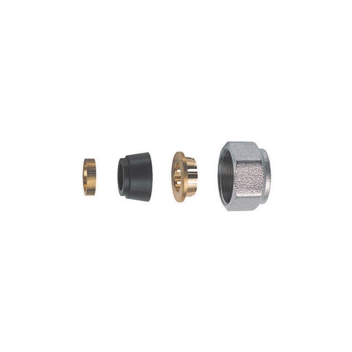 KIT DI TENUTA IN GOMMA A COMPRESSIONE PER TUBO RAME 4 PZ Diam. 14