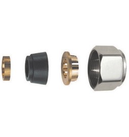 ADATTATORE PER TUBO RAME CROMO LUCIDO Diam. 12