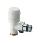 VALVOLA D'ARREDO A SQUADRA TERMOSTATIZZABILE BIANCO-CROMO 3/8"