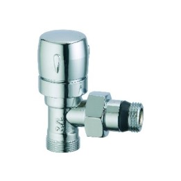 VALVOLA D'ARREDO A SQUADRA TERMOSTATIZZABILE CROMO-LUCIDO 1/2"