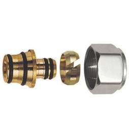 ADATTATORE PER TUBO MULTISTRATO CROMO-LUCIDO Diam. 20 x 2