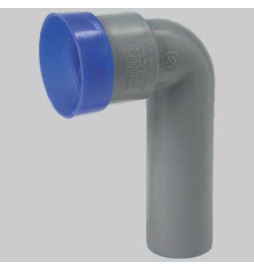 CURVA TECNICA PROLUNGATA CON TAPPO - DM. 40 Morsetto 46x26x32