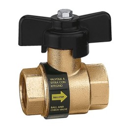 VALVOLA A SFERA FF CON RITEGNO BALLSTOP 1/2"
