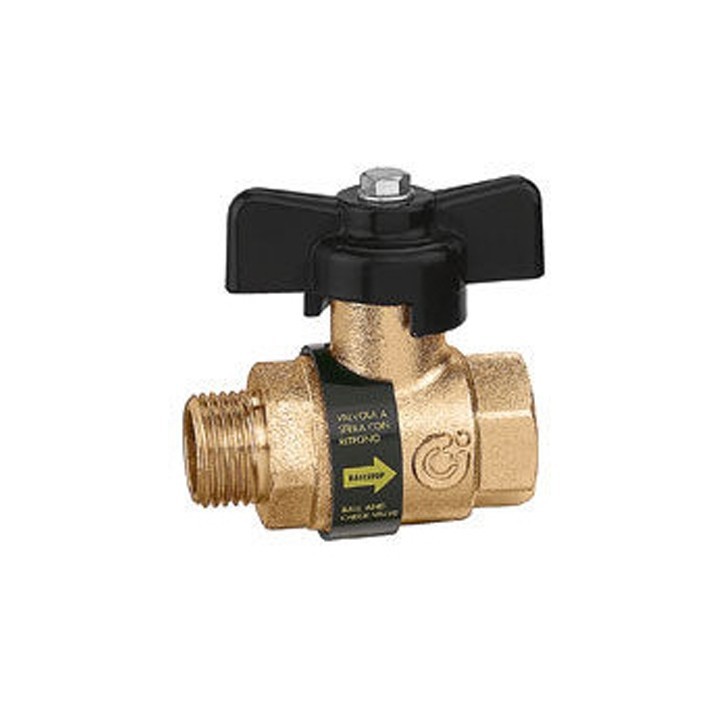 VALVOLA A SFERA MF CON RITEGNO INCORPORATA 1/2"