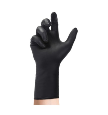 GUANTI NITRILE NERO CAT. III 30 CM TG. L 50 PZ SPESSORATO