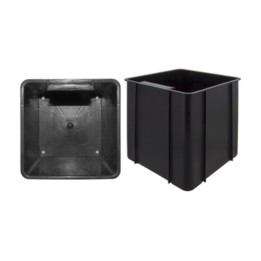 CONTENITORE IN ABS MULTIUSO 17X17XH19 CM NERO