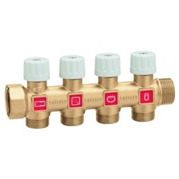 COLLETTORE COMPONIBILE CON RUBINETTI 3/4" x 2 deriv.