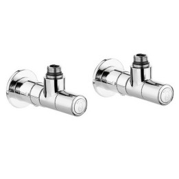 VALVOLA + DETENTORE A SQUADRA TERMOSTATIZZABILE CROMO 1/2" 23 p.1,5 Cromo