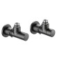 VALVOLA + DETENTORE A SQUADRA TERMOSTATIZZABILE NERA 1/2" 23 p. 1,5 Nero