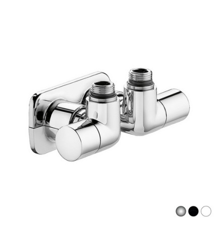 VALVOLA TERMOSTATIZZABILE DETENTORE A DOPPIA SQUADRA VERSIONE DX 1/2" 23 p.1,5 Bianco