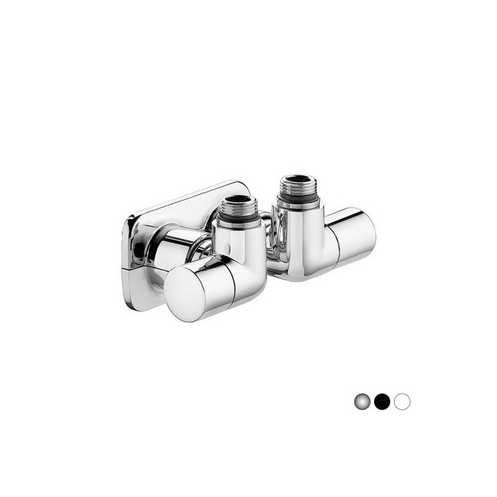 VALVOLA TERMOSTATIZZABILE DETENTORE A DOPPIA SQUADRA VERSIONE DX 1/2" 23 p.1,5 Bianco