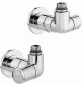 VALVOLA TERMOSTATIZZABILE + DETENTORE DOPPIA SQUADRA CROMO VERSIONE DX 1/2" 23 p. 1,5 Cromo