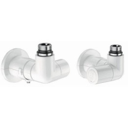 VALVOLA TERMOSTATIZZABILE + DETENTORE DOPPIA SQUADRA BIANCO VERSIONE D 1/2" 23 p. 1,5 Bianco