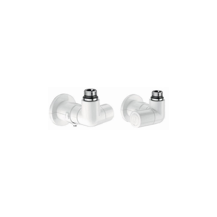 VALVOLA TERMOSTATIZZABILE + DETENTORE DOPPIA SQUADRA BIANCO VERSIONE D 1/2" 23 p. 1,5 Bianco