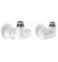 VALVOLA TERMOSTATIZZABILE + DETENTORE DOPPIA SQUADRA BIANCO VERSIONE D 1/2" 23 p. 1,5 Bianco