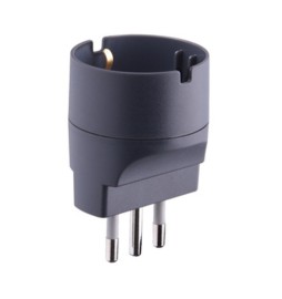 ADATTATORE SCHUKO 10A 2P+T NERO FIG.8