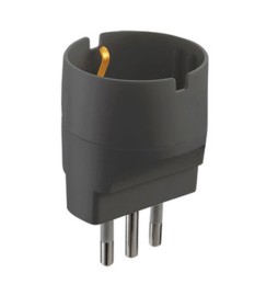 ADATTATORE SCHUKO 16A 2P+T NERO FIG.9