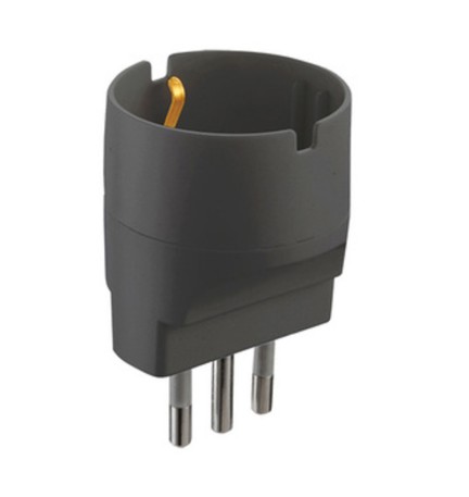 ADATTATORE SCHUKO 16A 2P+T NERO FIG.9