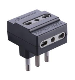 ADATTATORE TRIPLO 16A 3PR BIP NERO FIG.10