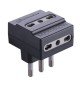 ADATTATORE TRIPLO 16A 3PR BIP NERO FIG.10