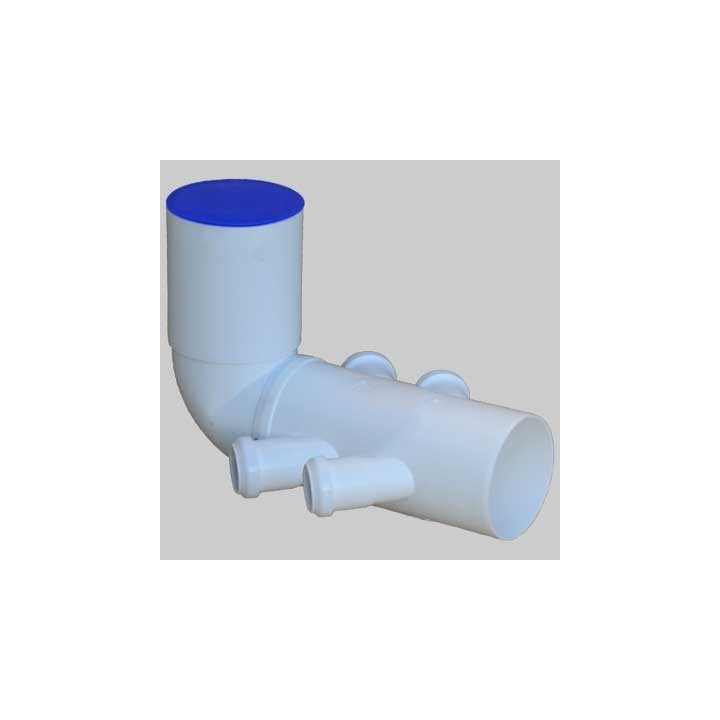 CURVA WC PROLUNGATA BIANCA 4 ATTACCHI - 110x40-40
