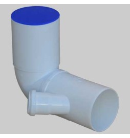CURVA WC PROLUNGATA BIANCA ATTACCO BICCHIERE SX O DX ORIENTABILE - 90x50
