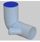 CURVA WC PROLUNGATA BIANCA ATTACCO BICCHIERE SX O DX ORIENTABILE - 110x40