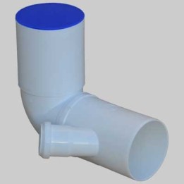CURVA WC PROLUNGATA BIANCA ATTACCO BICCHIERE SX O DX ORIENTABILE - 110x50