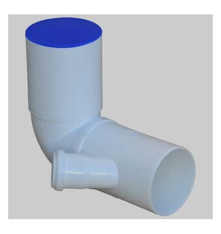 CURVA WC PROLUNGATA BIANCA ATTACCO BICCHIERE SX O DX ORIENTABILE - 110x50