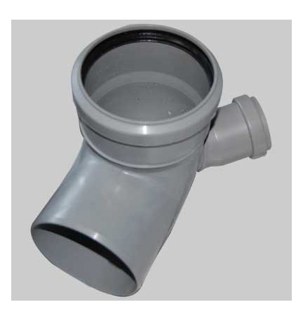 CURVA HTB ANGOLO 87,5° CON ATTACCO LATERALE - 110/40 dx