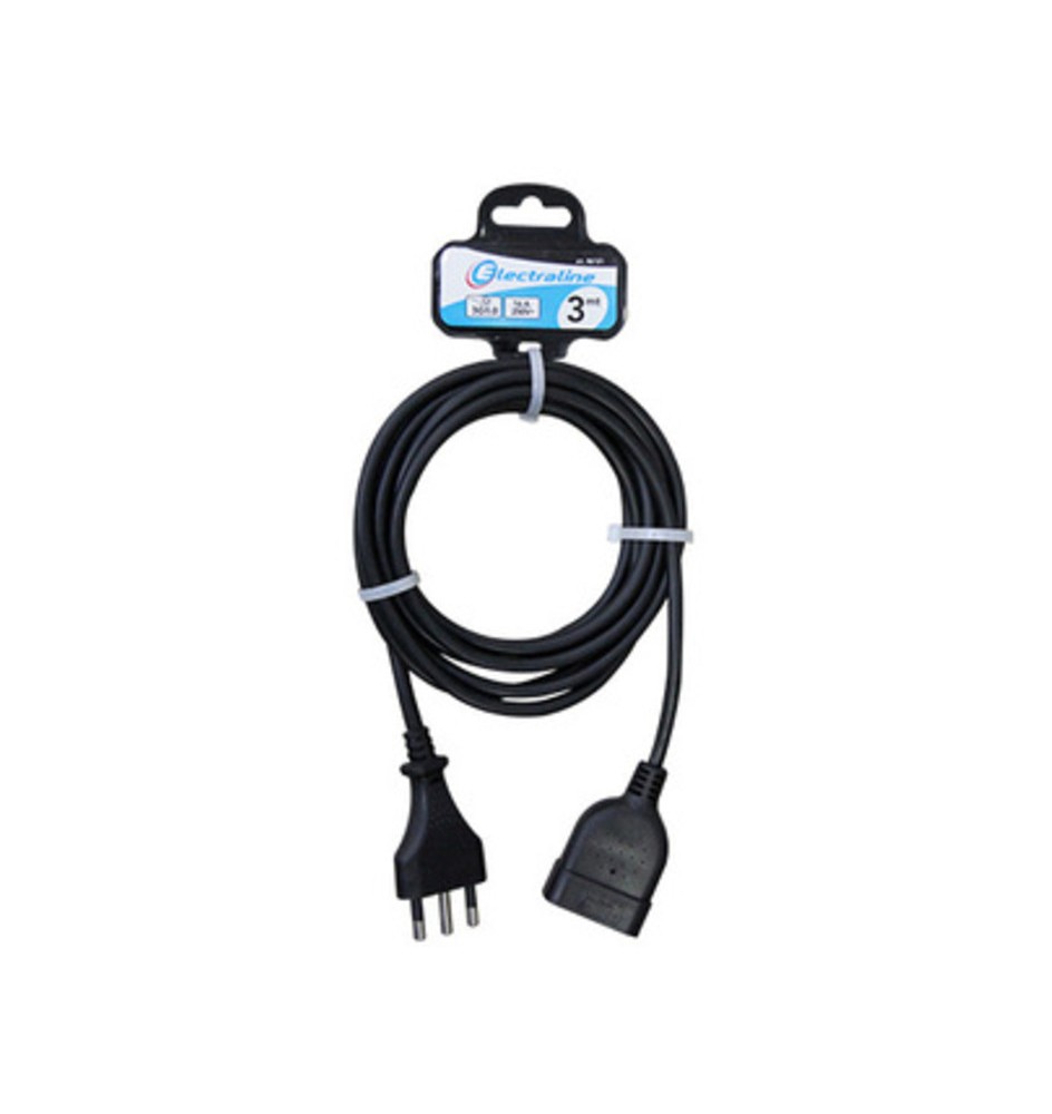 PROLUNGA LINEARE 3 M SEZ 3X1 16A BIPASSO NERO