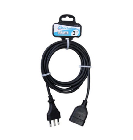 PROLUNGA LINEARE 3 M SEZ 3X1 16A BIPASSO NERO