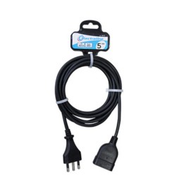 PROLUNGA LINEARE 5 M SEZ 3X1 16A BIPASSO NERO