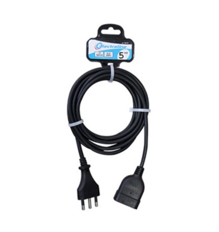 PROLUNGA LINEARE 5 M SEZ 3X1 16A BIPASSO NERO