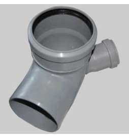 CURVA HTB ANGOLO 87,5° CON ATTACCO LATERALE - 110/50 sx
