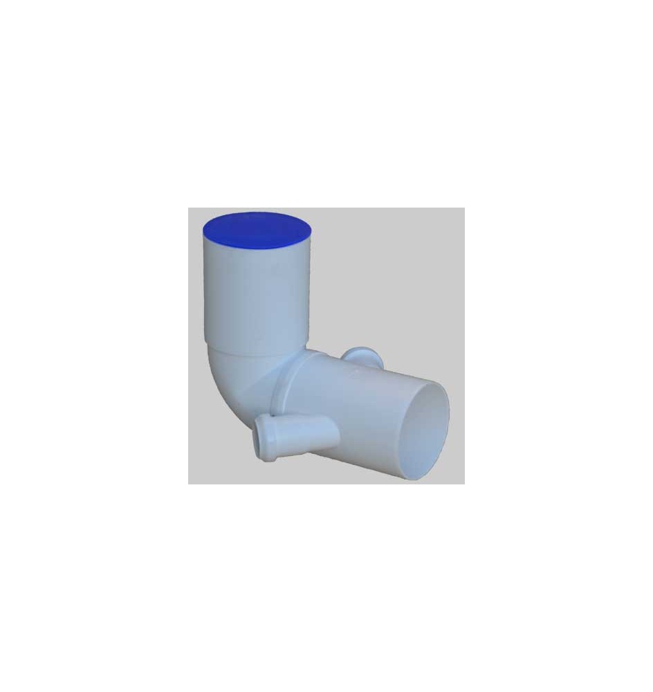 CURVA WC PROLUNGATA BIANCA CON DOPPIO ATTACCO BICCHIERE DX - SX - 110x40-40