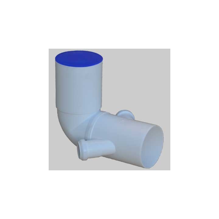 CURVA WC PROLUNGATA BIANCA CON DOPPIO ATTACCO BICCHIERE DX - SX - 110x40-40