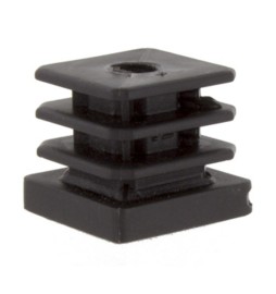PUNTALE ALETTATO 25X25 MM FORATO 10MA PLAST NERO