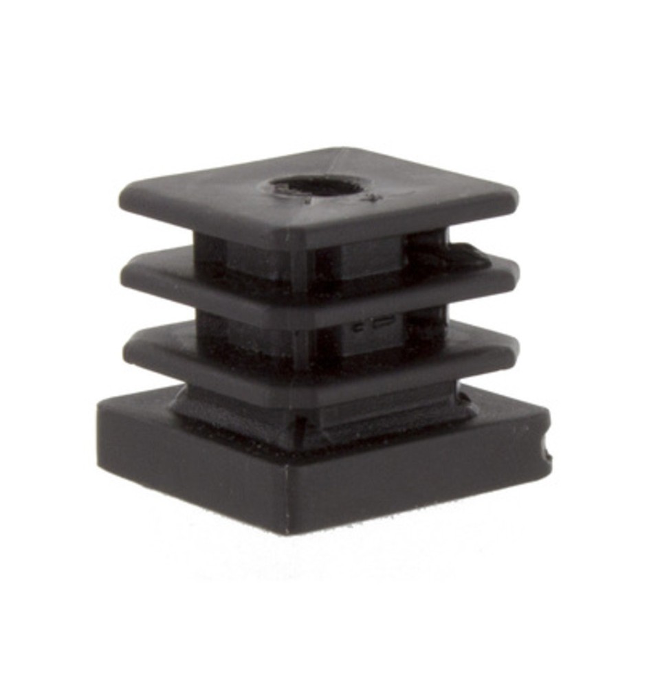 PUNTALE ALETTATO 50X50 MM FORATO 10MA PLAST NERO