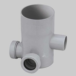 POZZETTO GRIGIO ALTO 3 VIE DM 100 - H 170 Ø 40 Usc. Ø 40