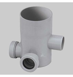 POZZETTO GRIGIO ALTO 3 VIE DM 100 - H 170 Ø 40 Usc. Ø 40