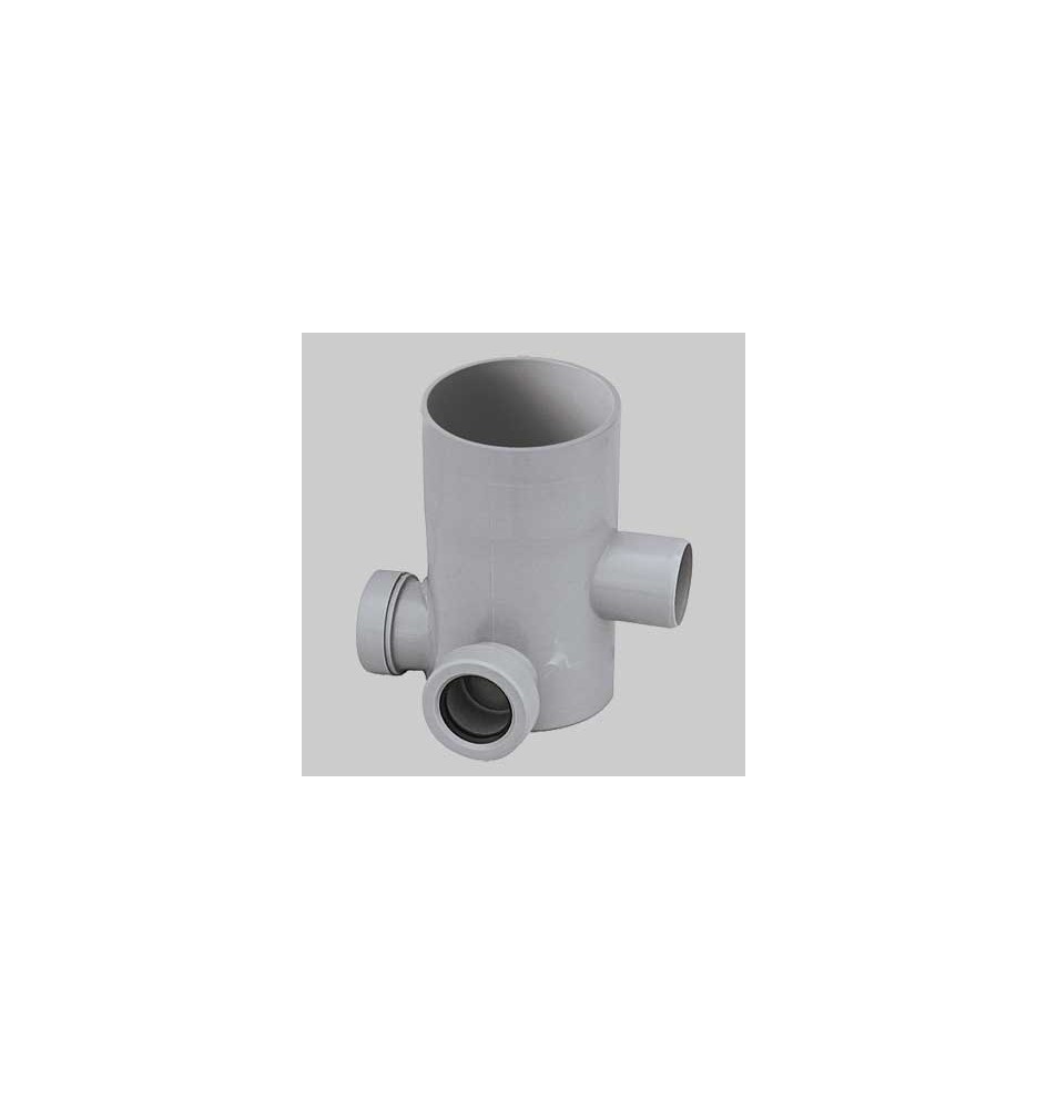 POZZETTO GRIGIO ALTO 3 VIE DM 100 - H 170 Ø 40 Usc. Ø 40