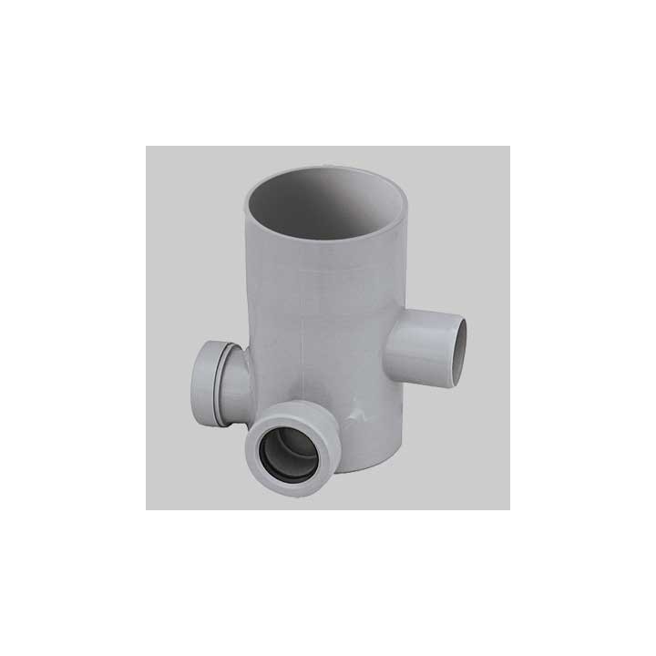 POZZETTO GRIGIO ALTO 3 VIE DM 100 - H 170 Ø 40 Usc. Ø 40
