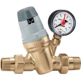 RIDUTTORE DI PRESSIONE CON MANOMETRO PREREGOLABILE 3/4"