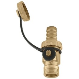 RUBINETTO SCARICO CALDAIA CON PORTAGOMMA E TAPPO 1/2"
