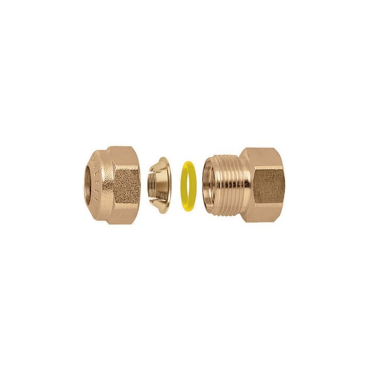 RACCORDO O-RING DIRITTO FEMMINA PER TUBO RAME 1/2" - 18