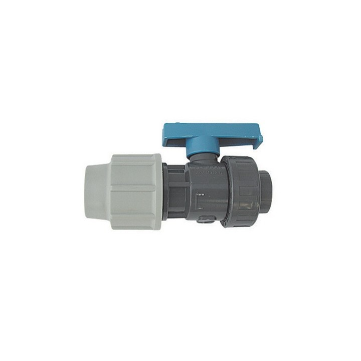 VALVOLA CON UN ATT. A COMPRESSIONE E UNO FILETTATO F.PLASSON 2" x 63