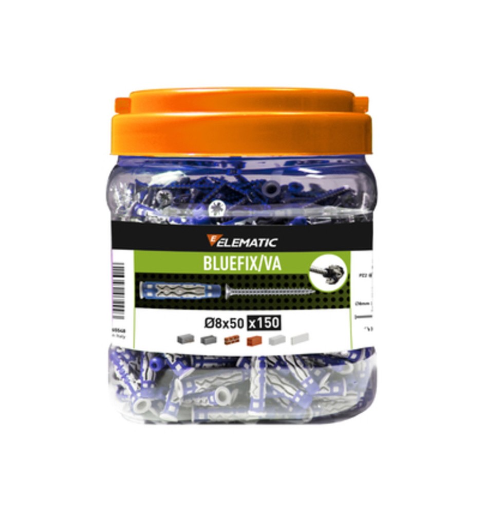 ELEMATIC TASSELLO BLUEFIX VA 8X50 C/VITE BARAT 150PZ