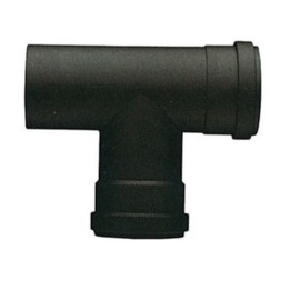 RACCORDO A T P/STUFA A PELLET ATTACCO FFM D 8 CM NERO OPACO